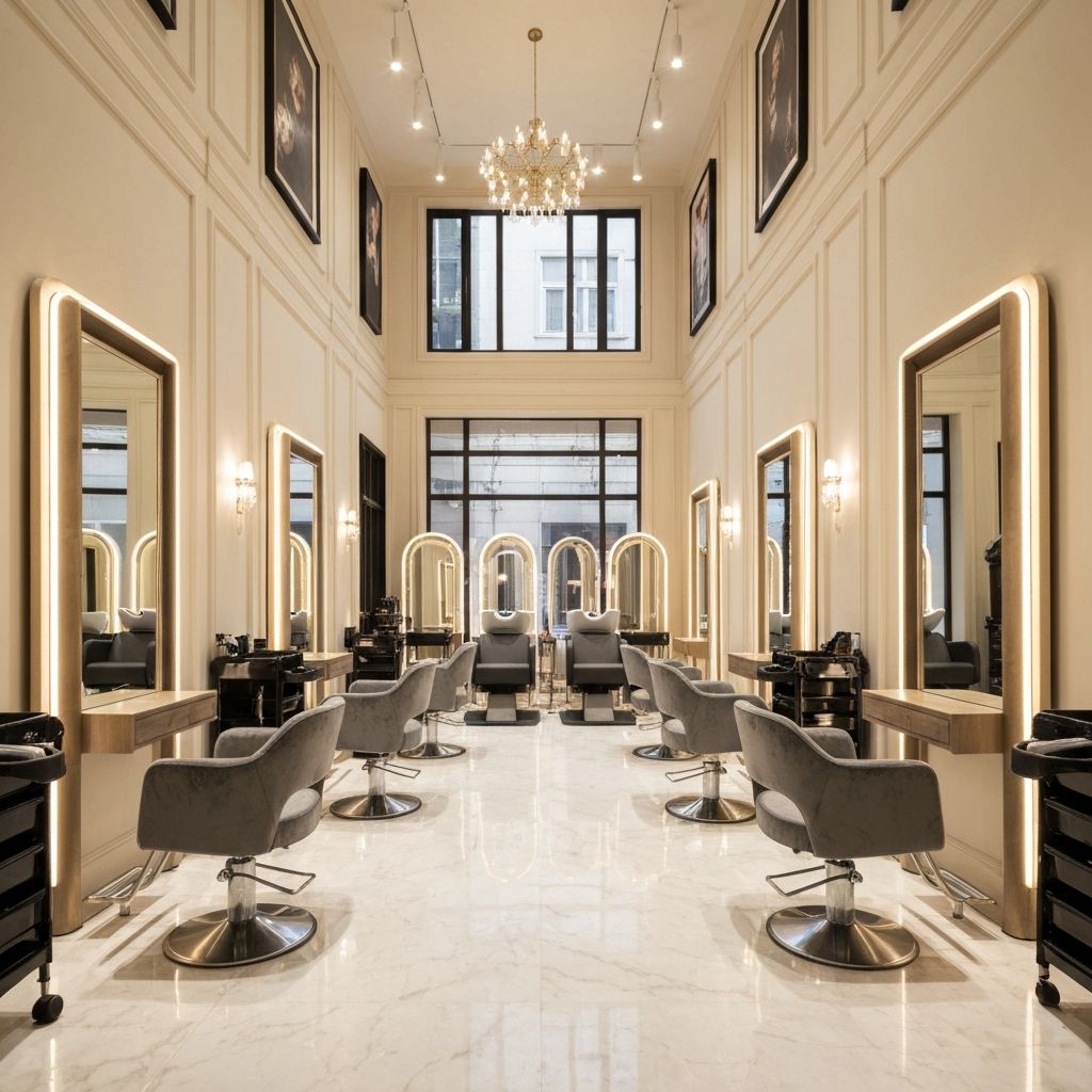 Elegant hair salon interior in Albuquerque - AMF Hair